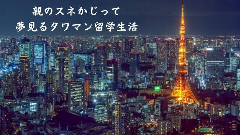 東京タワーの夜景：親の脛かじって夢見るタワマン留学生活