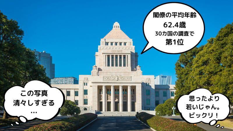 おまけ【閣僚の平均年齢】30カ国の調査で1位は日本「やっぱりね」
