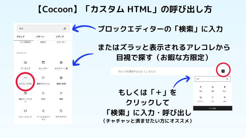GoogleマップのコードをCocoonのカスタムHTMLに入力